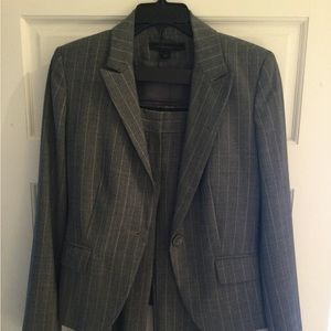 Express Gray Pinstripe Pant Suit